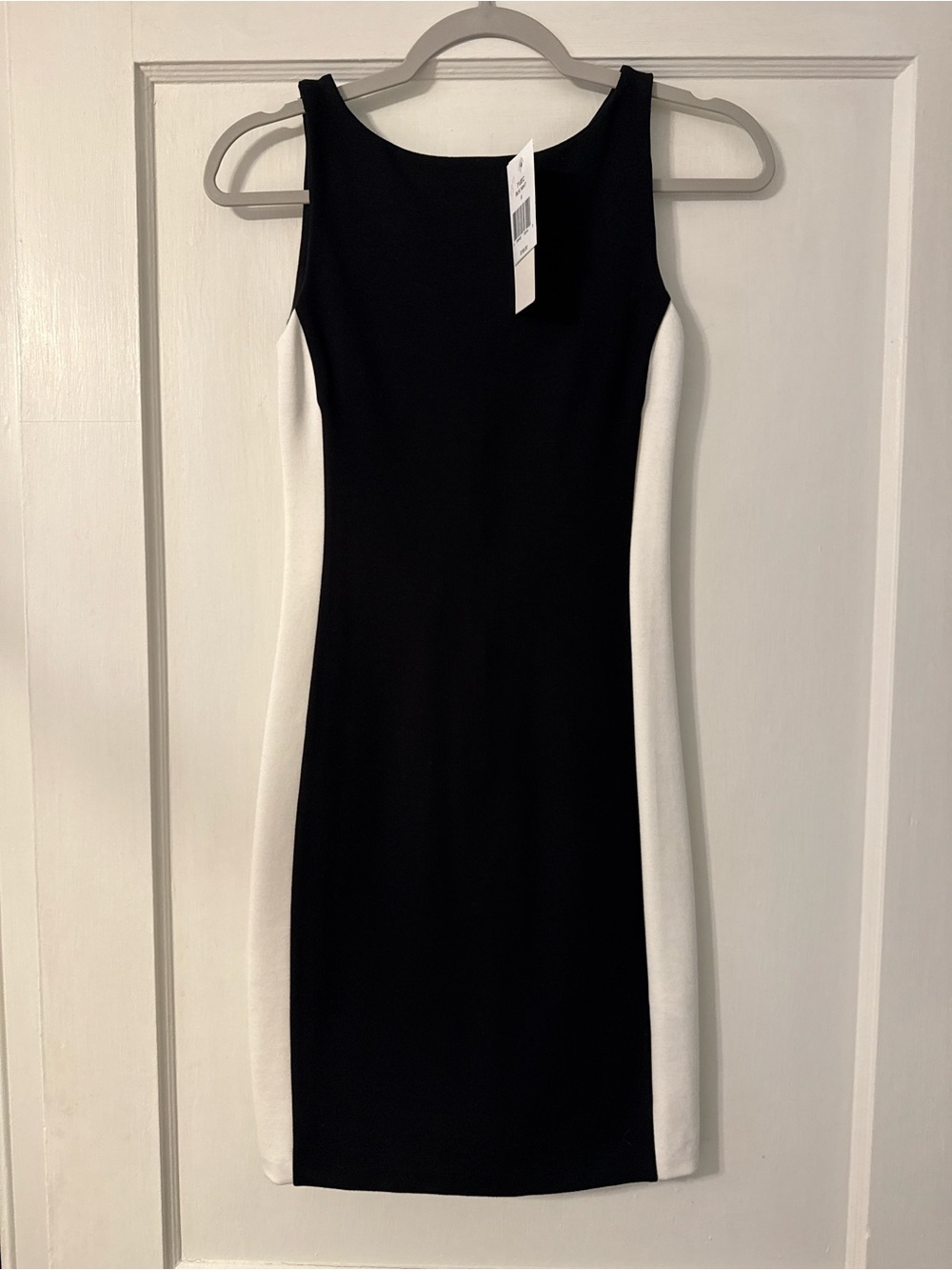 French Connection Black and White Sleeveless Mini Dress